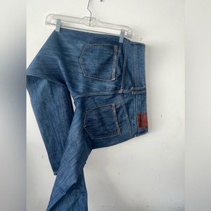 Express Women's Straight Leg Jeans Dark Blue jeans 4